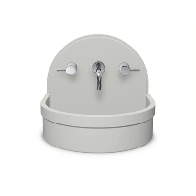 NOOD CO BETTY ABOVE COUNTER / WALL HUNG BASIN IVORY 410MM