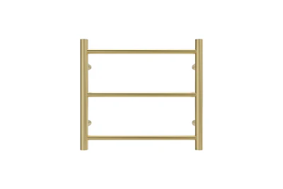 LINSOL AVID 3 BAR HEATED TOWEL RAIL BRUSHED BRASS 450MM