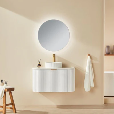 CETO AVALON MATTE WHITE 750MM SINGLE BOWL WALL HUNG VANITY