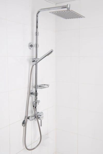 QUOSS RAIN SHOWER SUNFLOWER SET RECTANGLE 400MM CHROME
