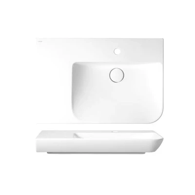 VEROTTI JASMINE ABOVE COUNTER/WALL MOUNTED FIRECLAY BASIN GLOSS WHITE 750MM