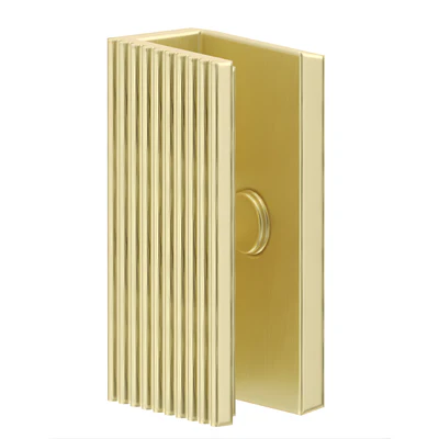 BELLA VISTA FLUTED SHOWER SCREEN WALL BRACKET FRENCH GOLD