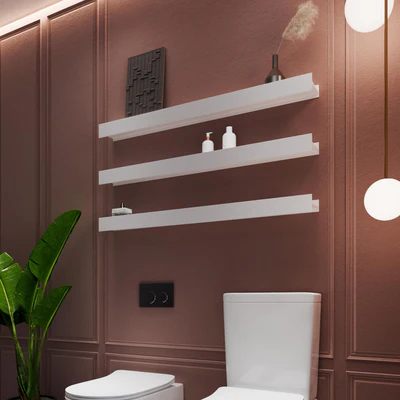 BELBAGNO H COLLECTION SHELF MATTE WHITE (AVAILABLE IN MULTIPLE SIZE)