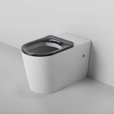 ZUMI CARA CARE RIMLESS WALL FACED TOILET PAN GLOSS WHITE