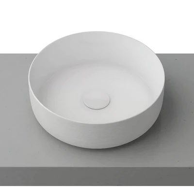 TIMBERLINE ALLURE RAKED ABOVE COUNTER BASIN GLOSS WHITE 360MM