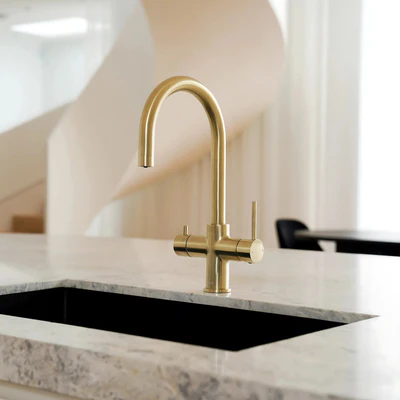 ALIA M41 LEAD FREE INSTANT HOT AND COLD FILTERED WATER TAP BRUSHED GOLD