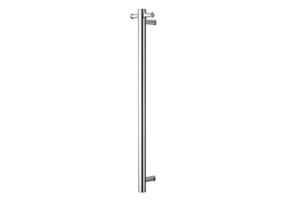 COLDBUSTER VERTICAL ROUND HEATED SINGLE TOWEL RAIL POLISHED STAINLESS STEEL 900MM