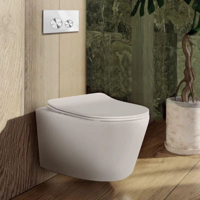 BELBAGNO GLASS IN WALL CIRCLE ALLOY BUTTON FLUSH PLATES 256MM WHITE AND SILVER ALUMINIUM