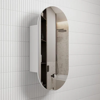 AULIC BEAU MONDE MATTE WHITE SHAVING CABINET 450X900MM