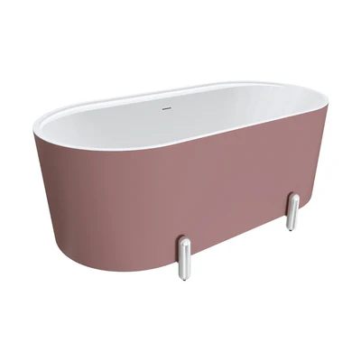 FIENZA ALUCA FREESTANDING BATH MATTE ROUGE (AVAILABLE IN 1500MM AND 1700MM)