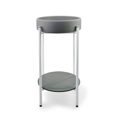 NOOD CO BOWL BASIN WITH STAND MID TONE GREY 400MM
