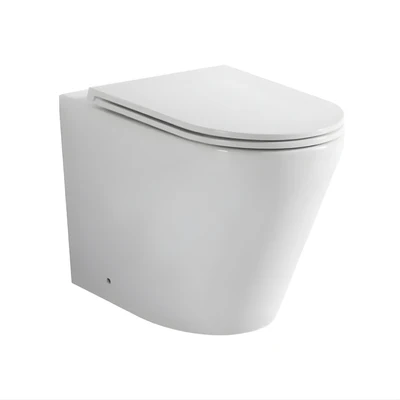ZUMI JAVA RIMLESS WALL FACED FLOOR PAN GLOSS WHITE