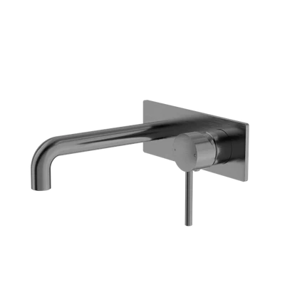 NERO DOLCE LEAD FREE WALL BASIN/BATH MIXER 200MM GUN METAL