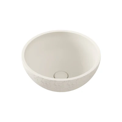 FIENZA ALBA CONCRETE ABOVE COUNTER BASIN WARM WHITE 362MM