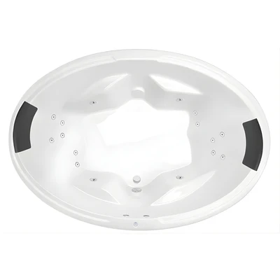 DECINA DUO INSET CONTOUR SPA BATH GLOSS WHITE 1850MM WITH 16-JETS