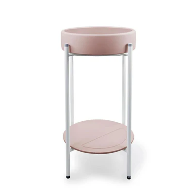 NOOD CO BOWL BASIN WITH STAND BLUSH PINK 400MM