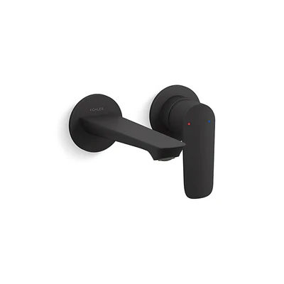 KOHLER ALEO-S WALL BASIN MIXER FULL KIT 165MM MATTE BLACK