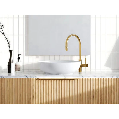 TIMBERLINE CHASE ABOVE COUNTER BASIN GLOSS WHITE 400MM