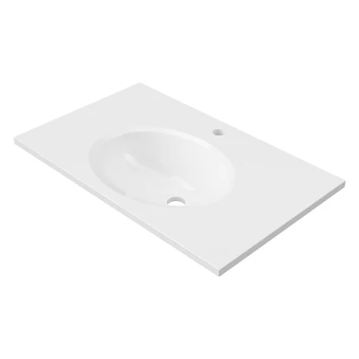 DUROCLASS ELITE SINGLE BOWL INTEGRATED VANITY TOP GLOSS WHITE (MULTIPLE SIZES AVAILABLE)