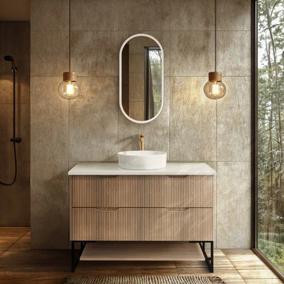 RIVA BALI AMERICAN OAK 1200MM SINGLE BOWL FLOOR STANDING VANITY