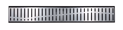 GRATES2GO POLISHED CHROME FLOW PATTERN DRAIN 1000MM LENGTH (CUSTOM AVAILABLE)