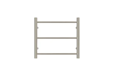 LINSOL AVID 3 BAR HEATED TOWEL RAIL BRUSHED NICKEL 450MM