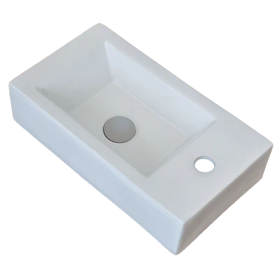 GARETH ASHTON PARK AVENUE WALL HUNG POWDER ROOM BASIN WHITE 465MM
