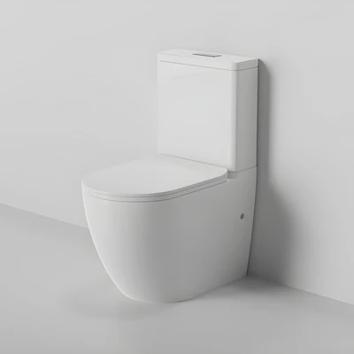 ZUMI DONNA RIMLESS BACK-TO-WALL TOILET SUITE GLOSS WHITE