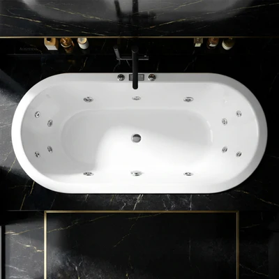 BROADWAY FLORENTINE SPA BATH WHITE 1720MM WITH JET CONFIGURATION