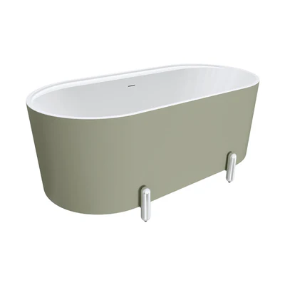 FIENZA ALUCA FREESTANDING BATH MATTE OLIVE (AVAILABLE IN 1500MM AND 1700MM)