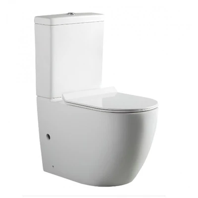 BELBAGNO ALEXANDER-R RIMLESS BACK TO WALL TOILET SUITE GLOSS WHITE