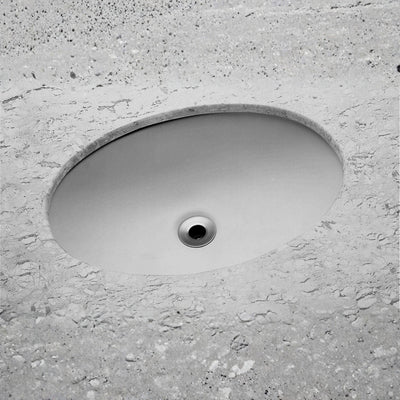 JOHNSON SUISSE EMILIA LARGE OVAL VANITY UNDER COUNTER BASINS WHITE 490MM