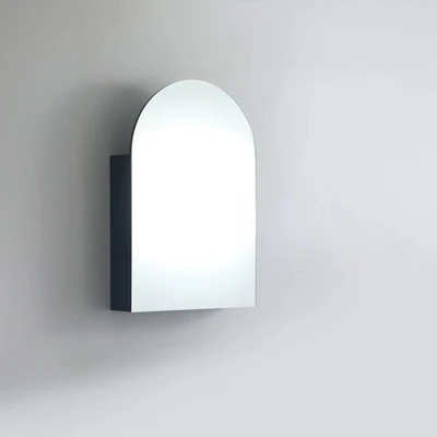 CETO OLIVIA MATTE BLACK ARCH MIRROR SHAVING CABINET 600X900MM