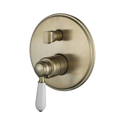 MODERN NATIONAL BORDEAUX SHOWER DIVERTER MIXER ⁠⁠160MM BRUSHED BRONZE