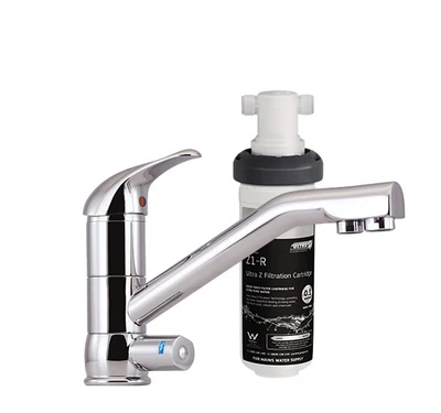 PURETEC TRIPLA LEAD FREE T2 FAUCET WITH QUICK-TWIST FILTER 0.1 MICRON