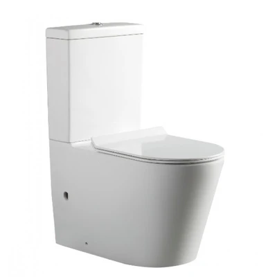 BELBAGNO FLAY-R RIMLESS BACK TO WALL TOILET SUITE GLOSS WHITE