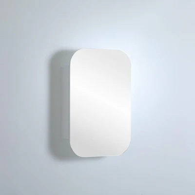 LUKKA ALLISON MATTE WHITE RECTANGULAR MIRROR SHAVING CABINET 600MM