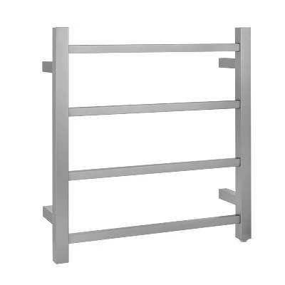 AQUAPERLA 4 BARS HEATED TOWEL RACK BRUSHED NICKEL 520MM
