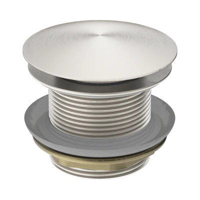 NERO BATH POP-UP PLUG WITH REMOVABLE WASTE NO OVERFLOW 40MM BRUSHED NICKEL