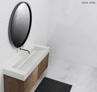 GALLARIA ELAN RECTANGULAR DELUXE WASHPLANE 1600MM VENA GRIS