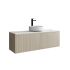 1200mm Kiama Coastal Oak 1 Left Hand Drawer 1 Right Hand Door Narrow Fluted Wall Hung Vanity Cabinet Only