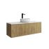 1200mm Kiama Prime Oak 1 Left Hand Drawer 1 Right Hand Door Narrow Fluted Wall Hung Vanity Cabinet Only