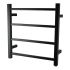 Black Square Electric Heated Towel Rack 4 Bars