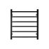 Black Square Electric Heated Towel Rack 6 Bars