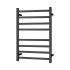 Black Square Electric Heated Towel Rack 8 Bars