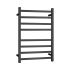 Black Square Electric Heated Towel Rack 8 Bars