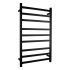 Square Matte Black Electric Heated Towel Rack 9 Bars