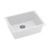 White Granite Quartz Stone Top/Undermount Kitchen Sink Single Bowl 635*470*241mm