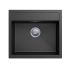 Carysil Waltz Black Single Bowl Granite Kitchen Sink 560*510mm