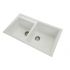 Carysil Vivaldi White Double Bowl Granite Kitchen Sink 860mm*500mm